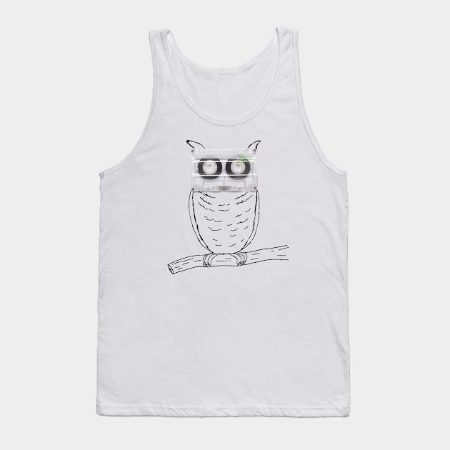 Owl cassette Tank Top by cintascotch